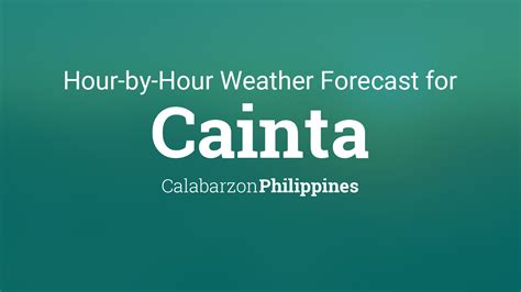 Cainta, Philippines Hourly Weather Forecast .